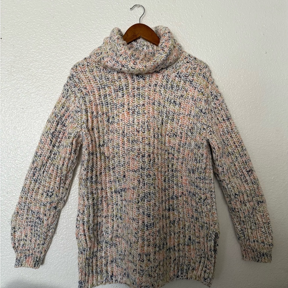 Lou & Grey Loft Pastel Knit Turtleneck Sweater Women’s Size M